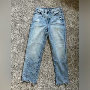 Old Navy Women’s Boyfriend High Rise Jeans-Light Blue-8